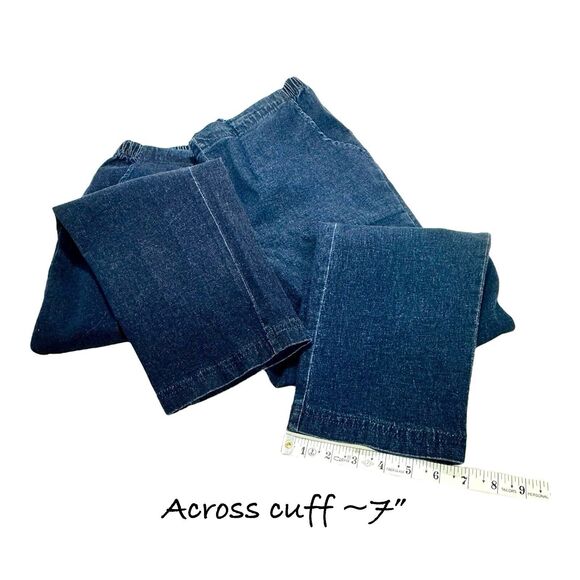 Girlfriend Pull On Mid Rise Jeans Blue Straight Stretch Women 6 Croft & Barrow - Picture 8 of 11